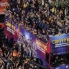 Peste 70.000 de fani au sarbatorit cu jucătorii echipei FC Barcelona castigarea Ligii Campionilor